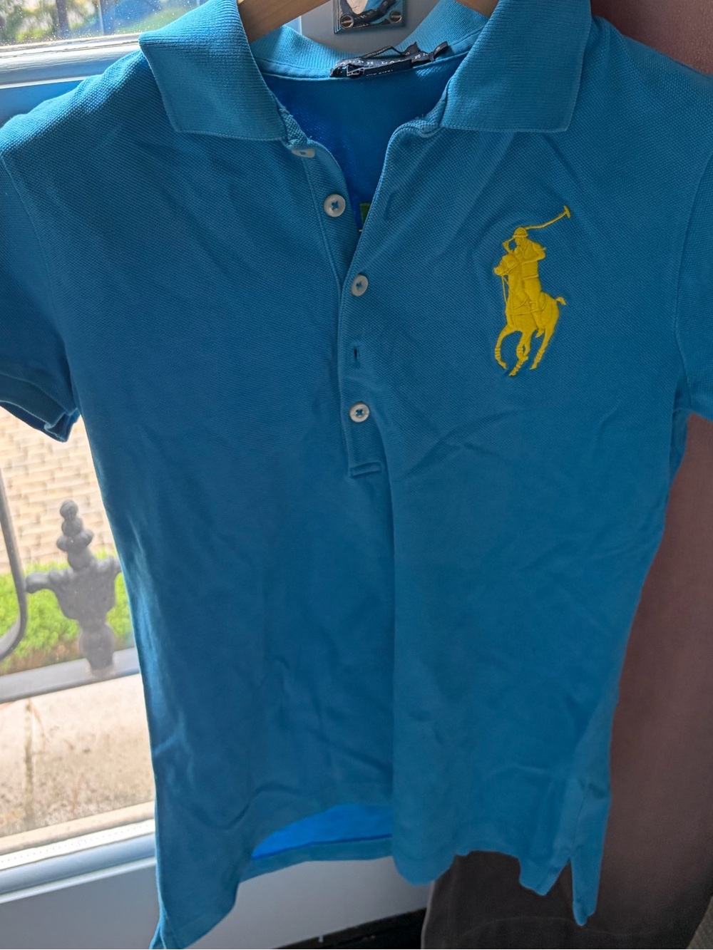 Ralph Lauren Bright Blue Polo with Yellow Pony